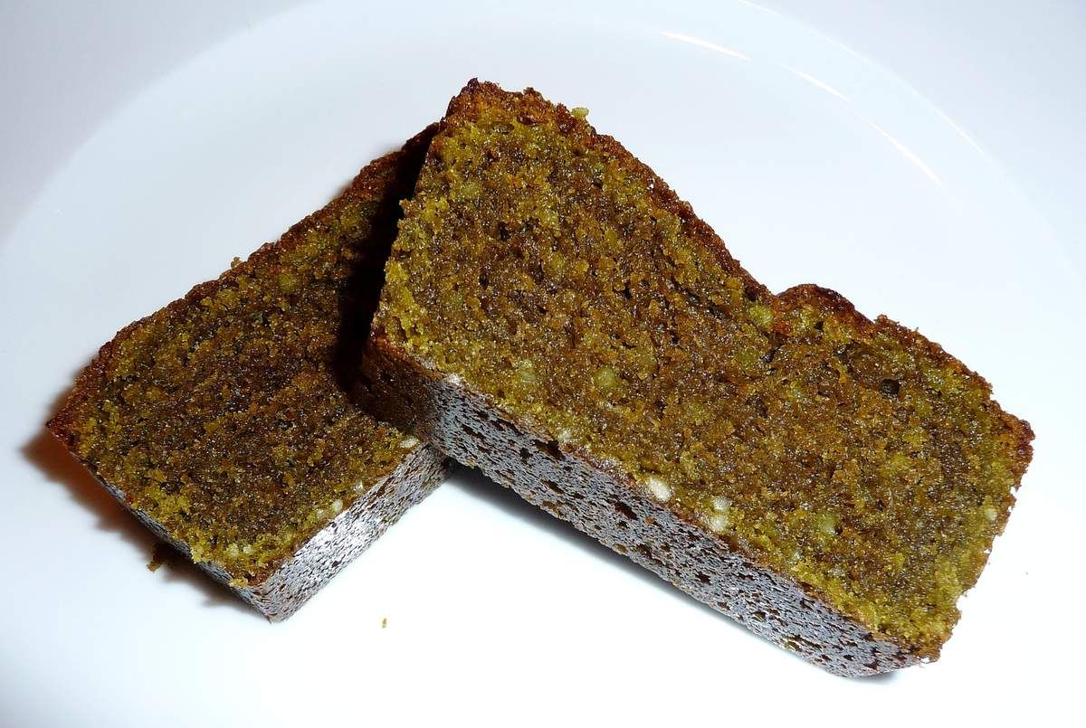 Cake financier au thé vert, vert, vert