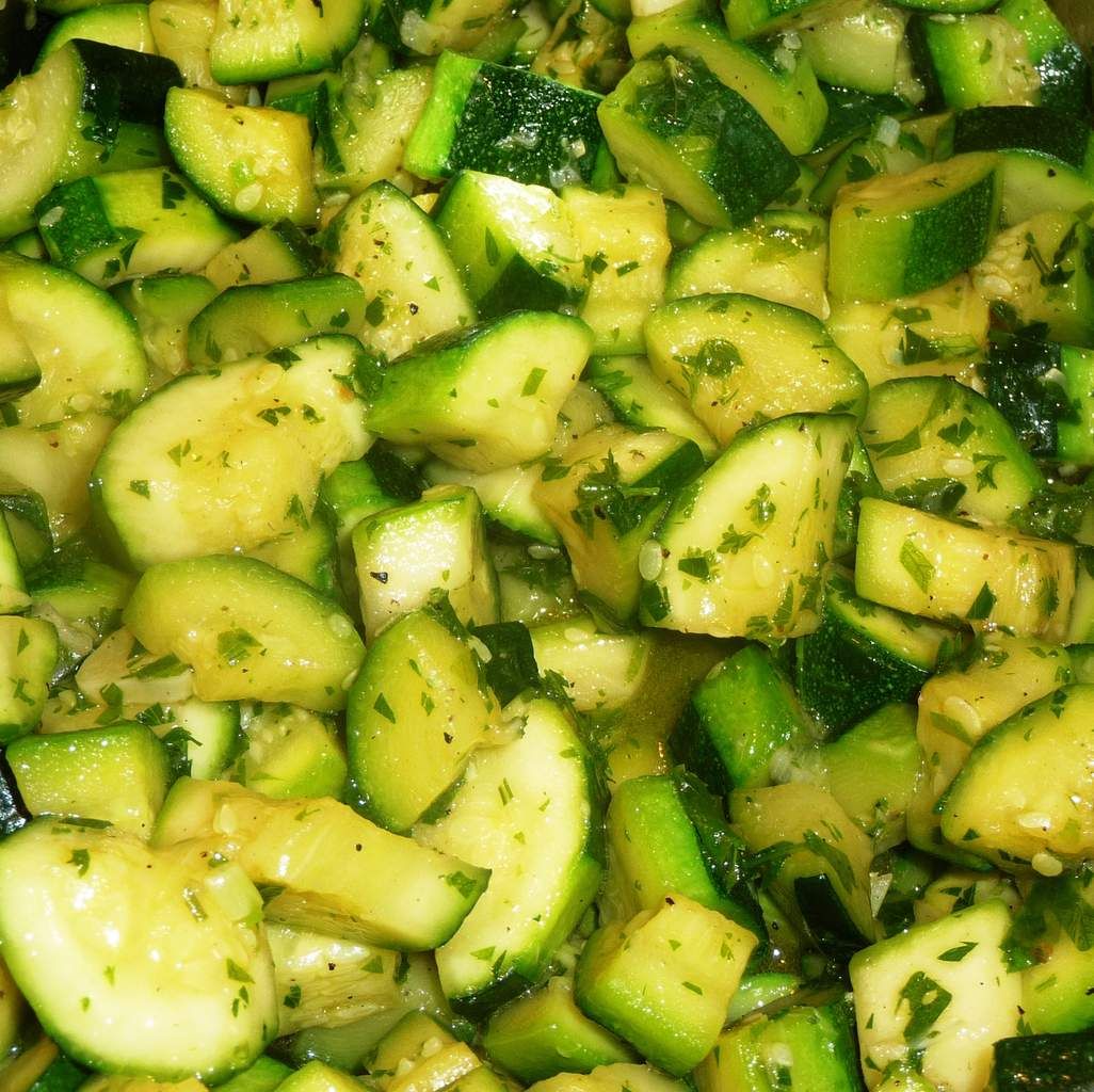 Courgettes sautées à l&rsquo;ail et au persil