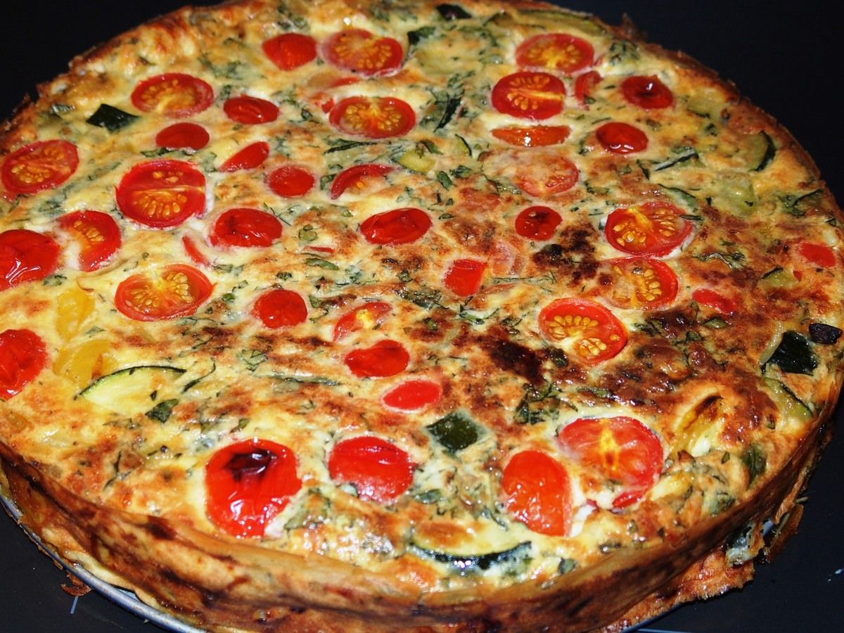 Quiche aux légumes sans pâte