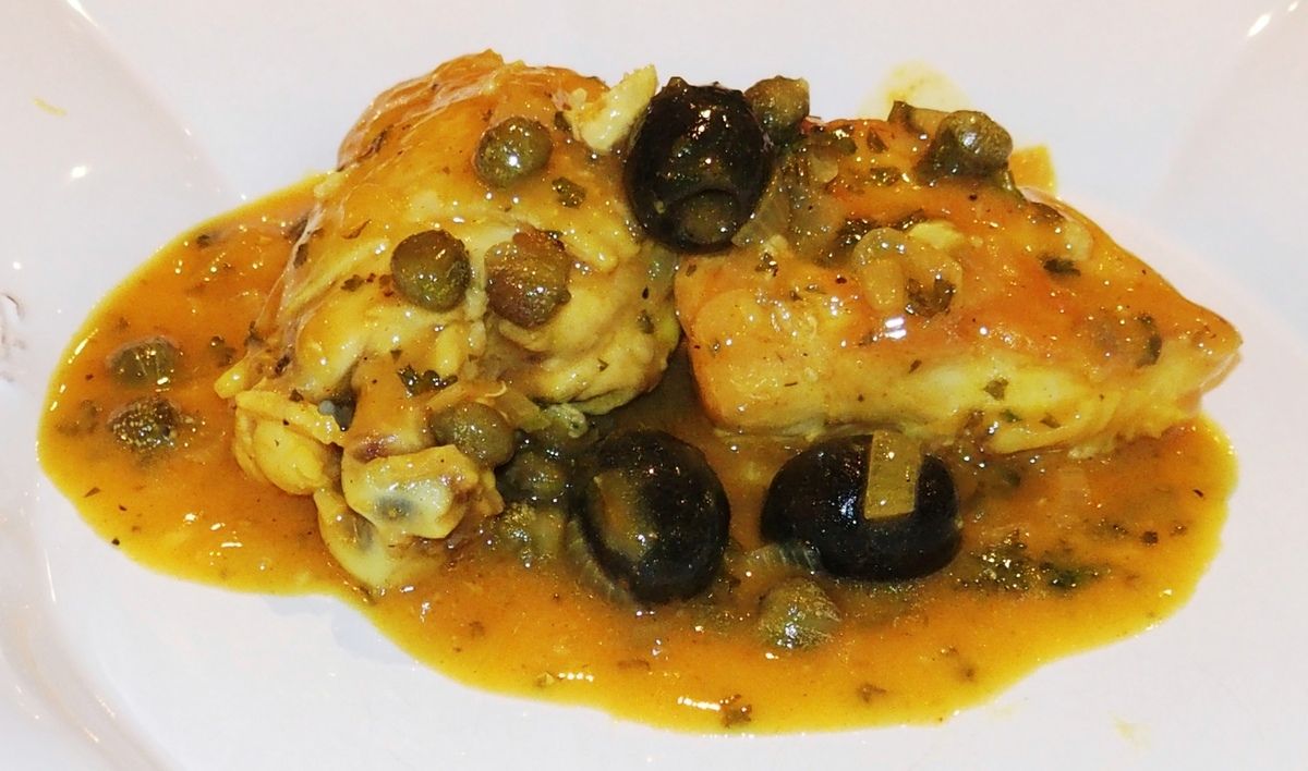 Poulet au citron et aux olives