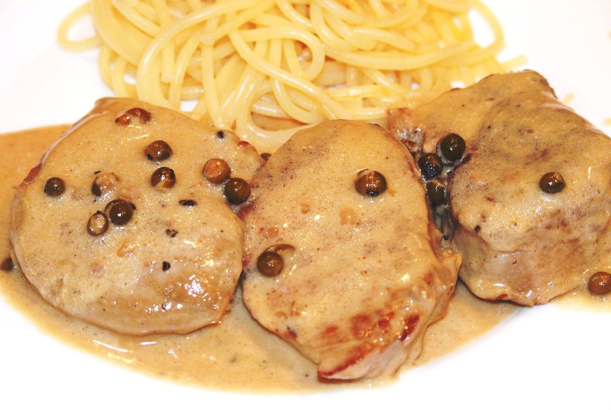 Filets mignons sauce au poivre vert