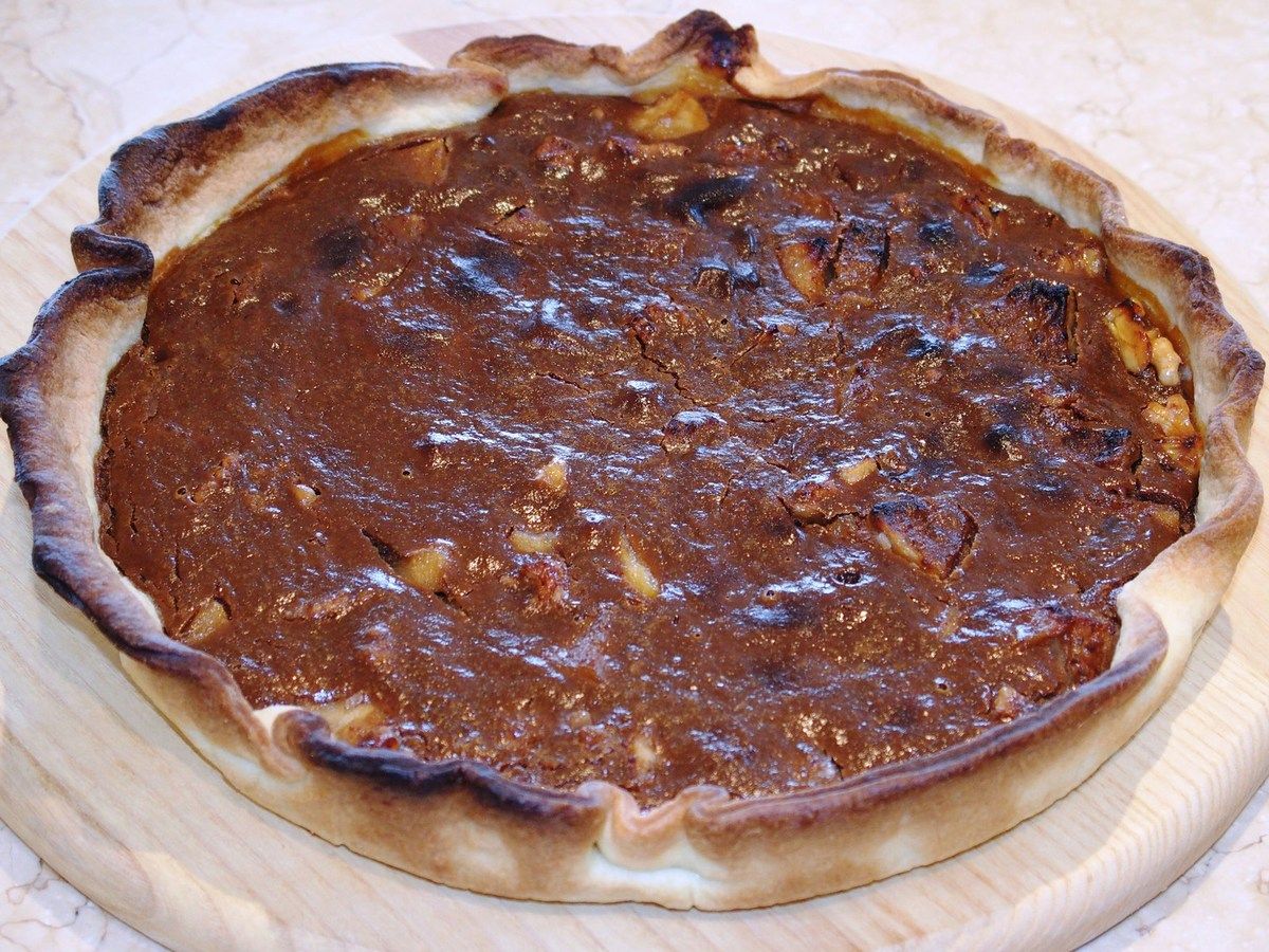 Gâteau au nillon de noix et aux pommes