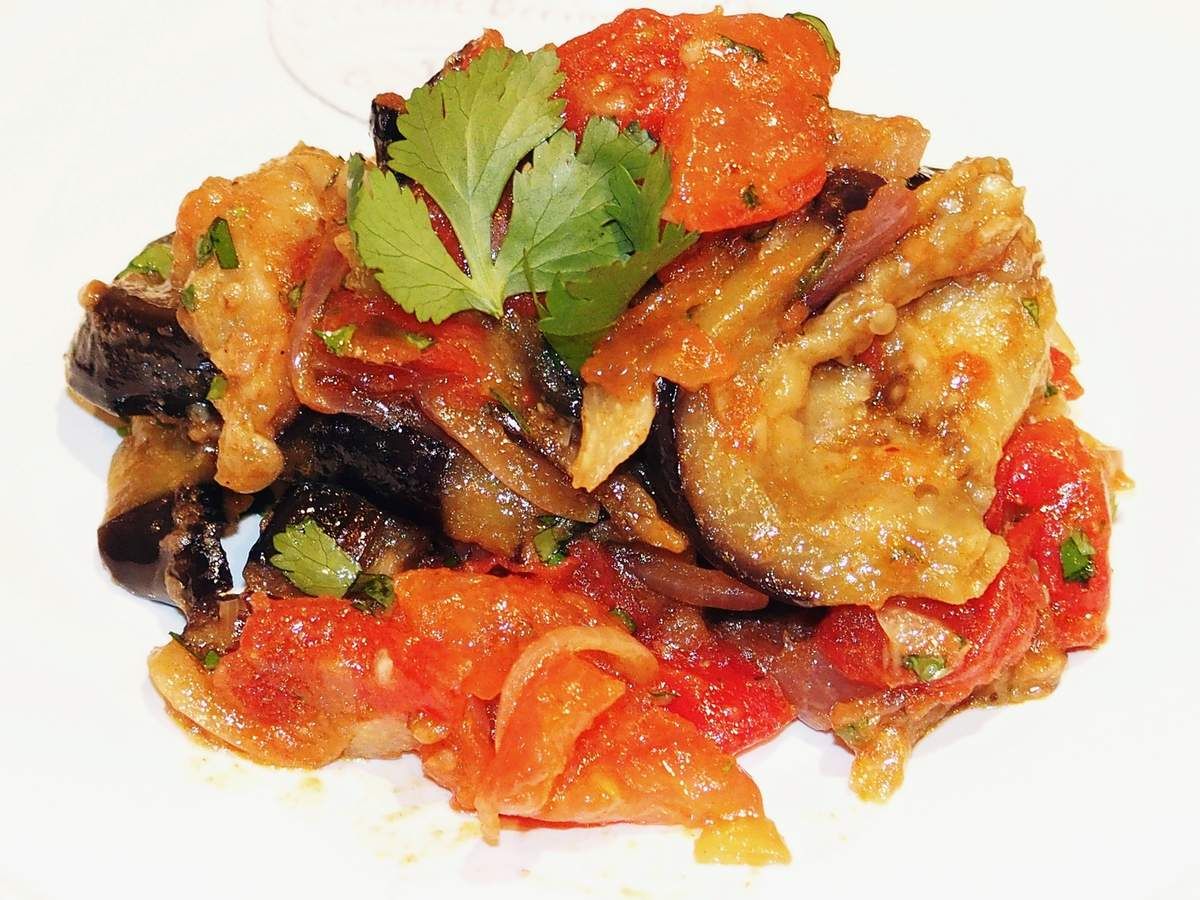 Salade tiède aux aubergines