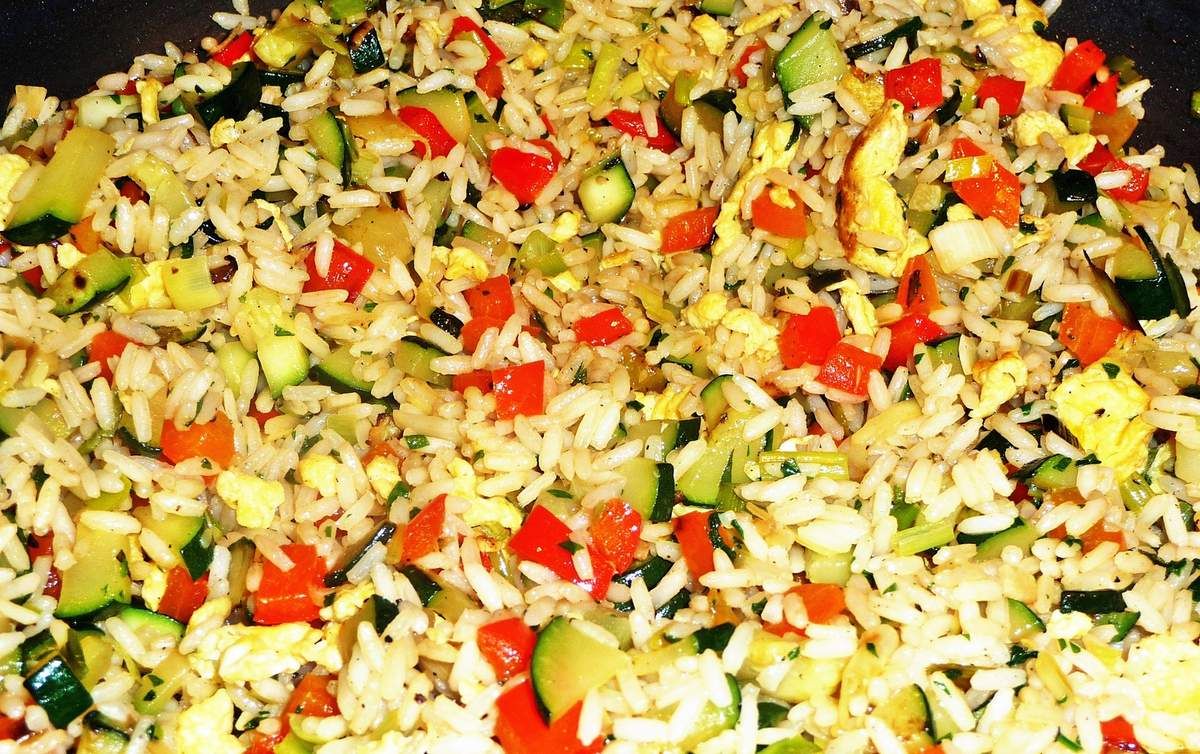 Riz sauté aux légumes et à l&rsquo;huile de sésame
