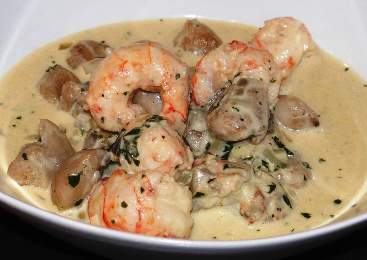 Cassolette de sot-l&rsquo;y-laisse et langoustines