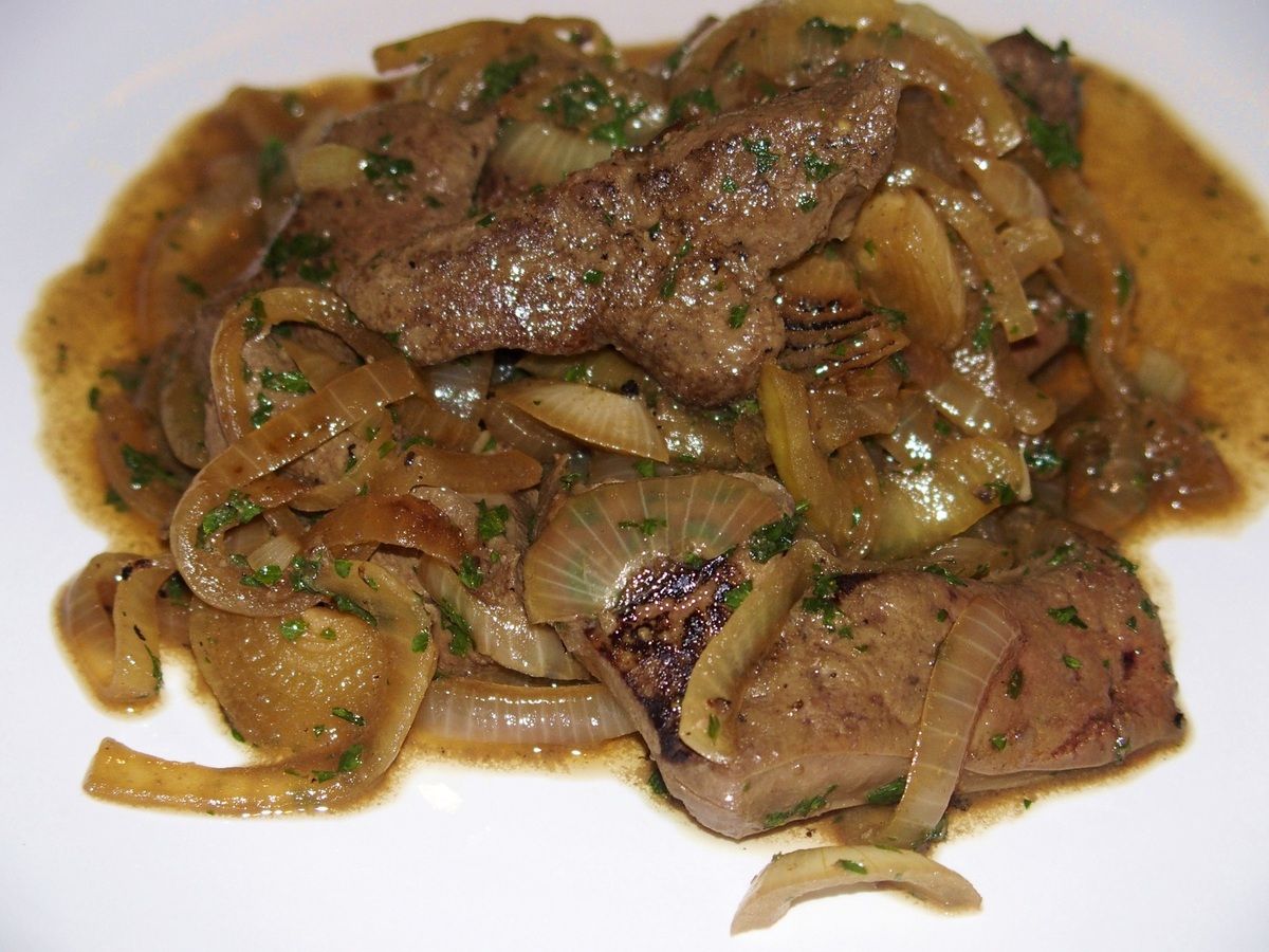 Foie de veau à la vénitienne