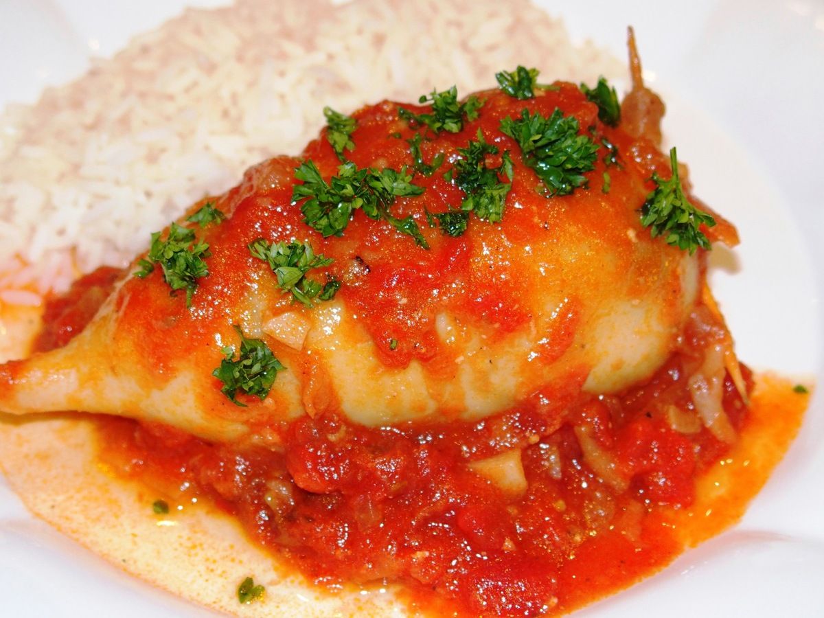 Calamars farcis au chorizo