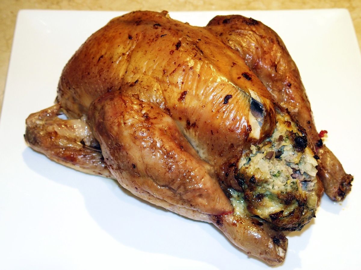 Chapon de Noël farci
